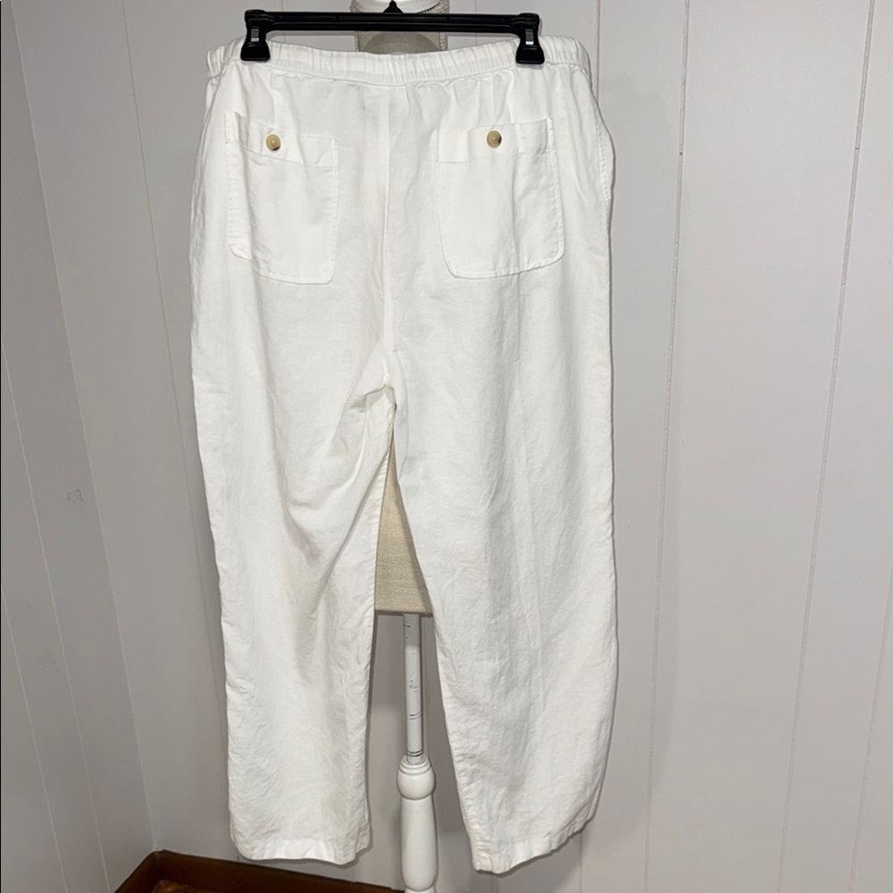 White Drawstring Pants - Picture 3 of 6
